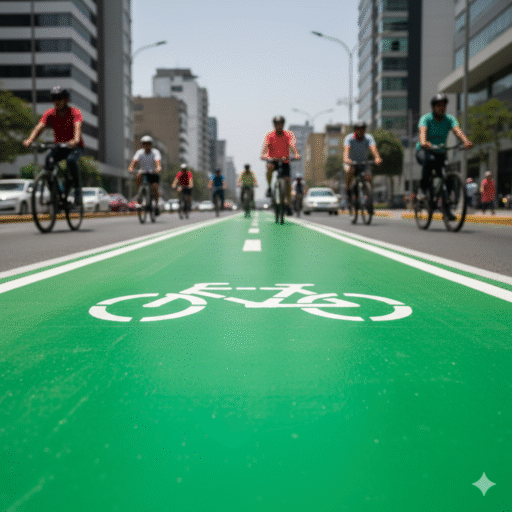 pintura trafico verde ciclovias seguridad ccimasenalizaciones peru
