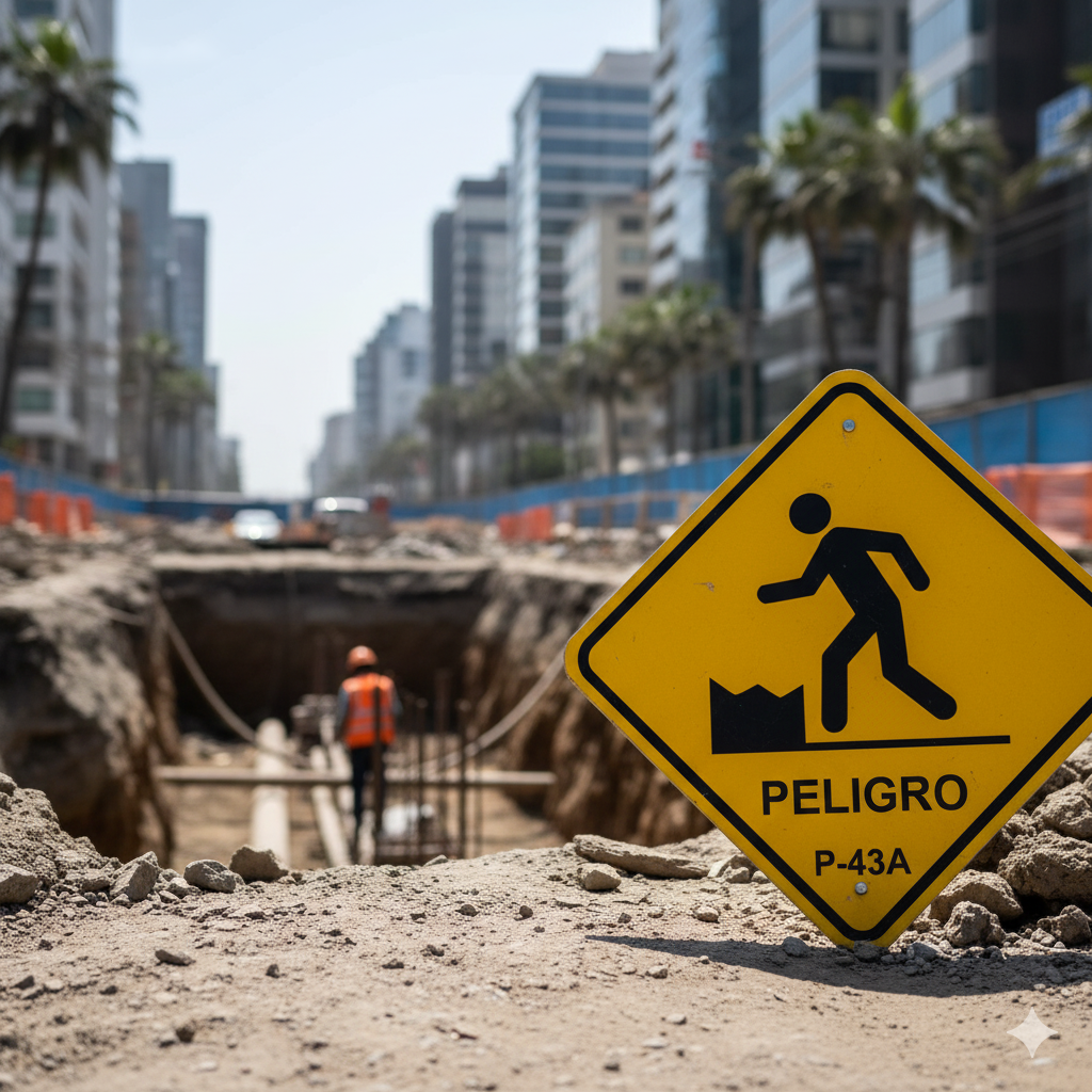 ¡Tu Vida en un Pictograma! El Significado de la Señal de Peligro Caída a Distinto Nivel y Cómo Evita Accidentes Graves 6 senal peligro caida a distinto nivel ccimasenalizaciones peru