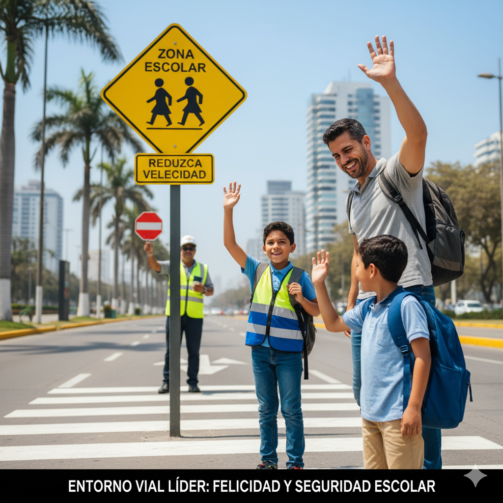 La Señal Obligatoria que Prioriza la Seguridad de los Niños: Guía de Precaución Zona Escolar en Lima y Arequipa 1 senal precaucion zona escolar felicidad ccimasenalizaciones peru
