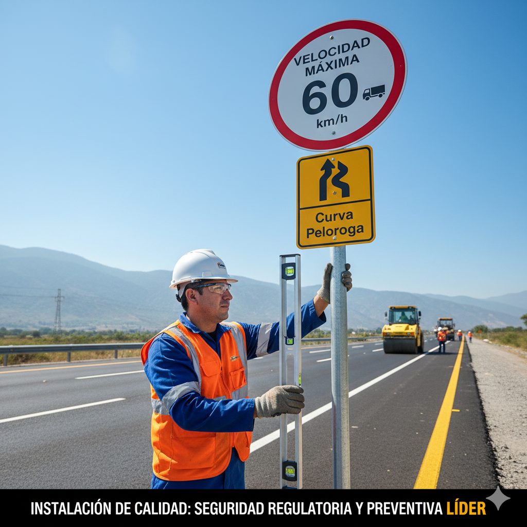 El Doble Mensaje en la Vía: Guía Completa de Señalamientos de Obligación y Prevención. 4 senalamientos de obligacion y prevencion ccimasenalizaciones peru