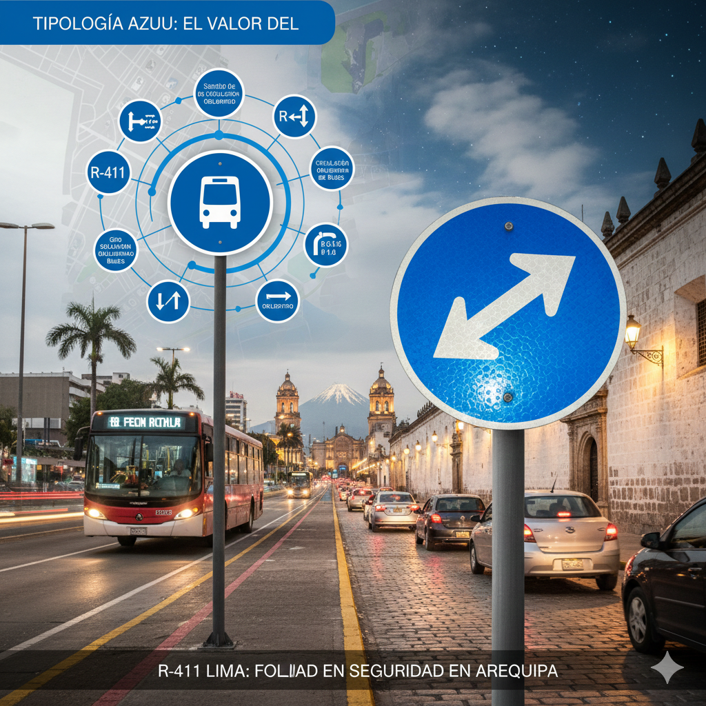 Domina la Tipología Azul: Guía Completa para Identificar las Señales Obligatorias R-400 en Lima y Arequipa. 3 5 senales circulares de fondo azul ccimasenalizaciones peru
