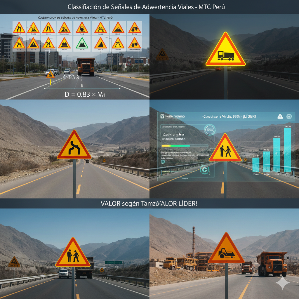Catálogo Definitivo de Señales de Advertencia Viales (Serie P-XX): El Mapa de Peligros que Salva Vidas en Perú 7 clasificacion de senales de advertencia ccimasenalizaciones peru