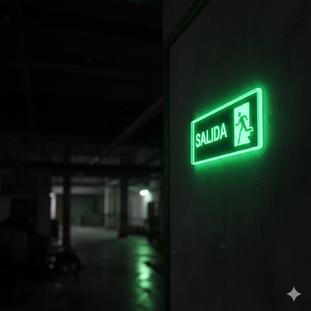 señales de evacuación normalizadas bajo estándares internacionales con alta fotoluminiscencia en Arequipa