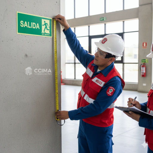 instalacion de senal de evacuacion ccimasenalizaciones peru