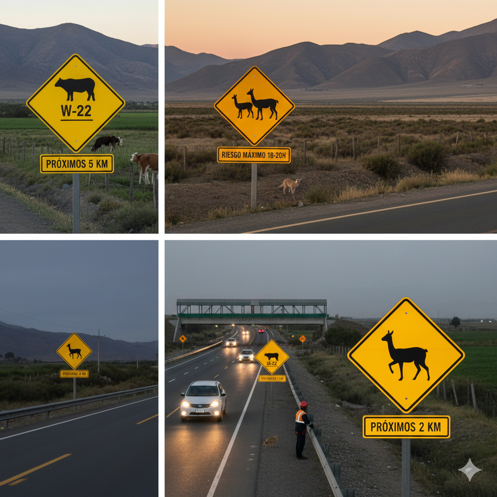 Doble Rescate en la Carretera: Cómo las Señales de Advertencia de Animales en Vía Salvan Vidas Humanas y la Fauna Peruana 11 senales de advertencia de animales ccimasenalizaciones peru