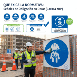 senales de obligacion en obra construccion ccimasenalizaciones peru