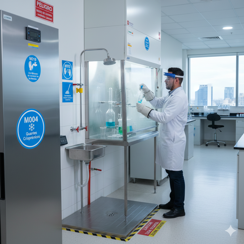 El VALOR de la Precisión: Señales de Obligación Laboratorio Uso Seguro para un Cumplimiento LÍDER que Protege a sus Técnicos. 1 senales de obligacion laboratorio ccimasenalizaciones peru 2