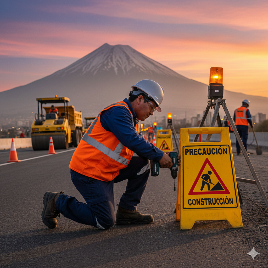 Guía Maestra de Seguridad en Obra: Cómo Evitar Accidentes y Multas de SUNAFIL con Señalética Preventiva. 2 senales preventivas en obras ccimasenalizaciones peru