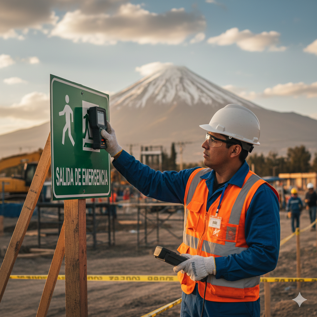 señales de evacuación normalizadas bajo norma ISO 7010 instaladas en complejos industriales de Lima