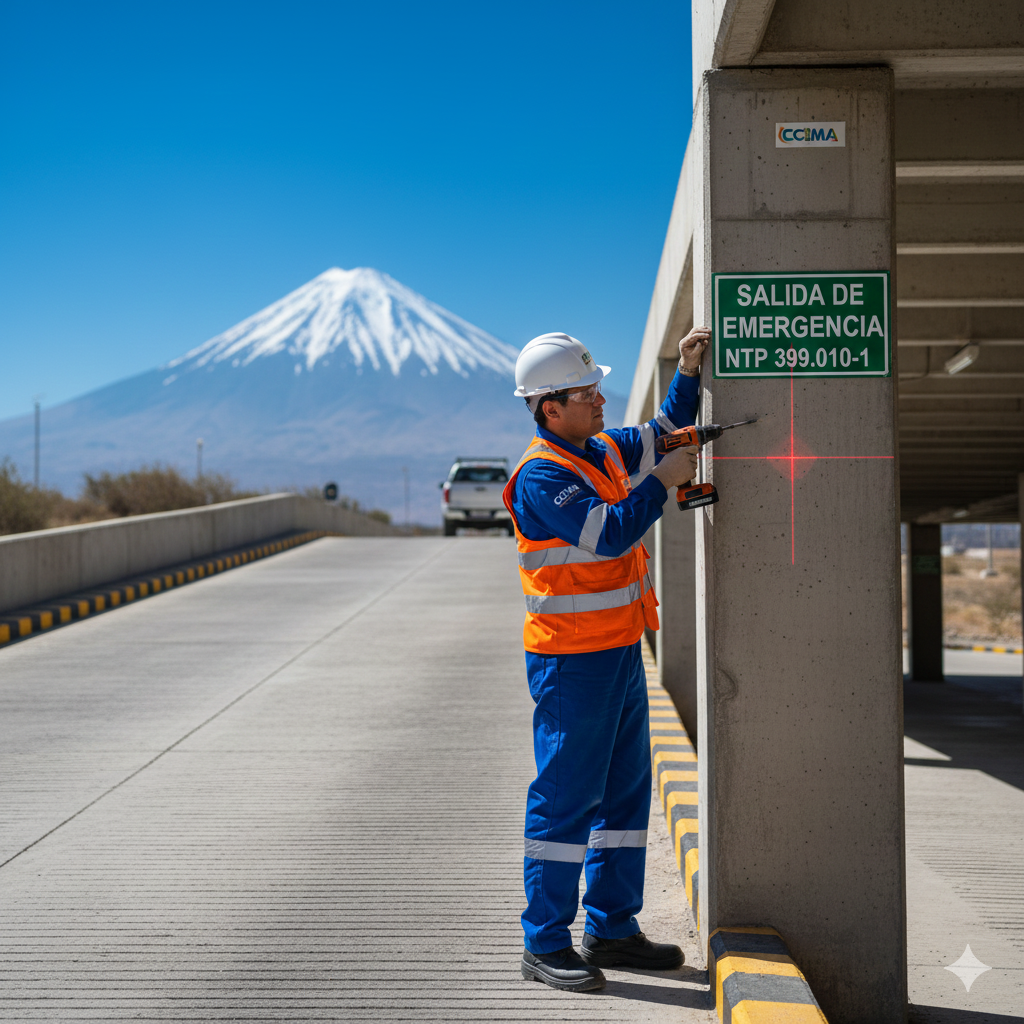 senalizacion de evacuacion estacionamientos ccimasenalizaciones peru