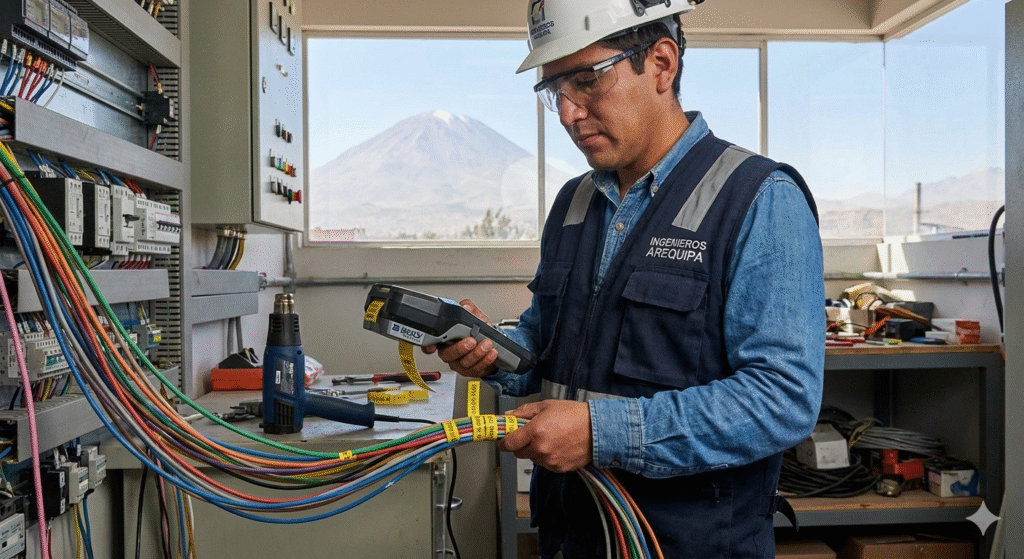 etiquetas electricas marcaje de cables ccimasenalizaciones peru
