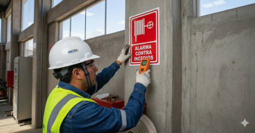 letrero alarma contra incendio ccimasenalizaciones peru