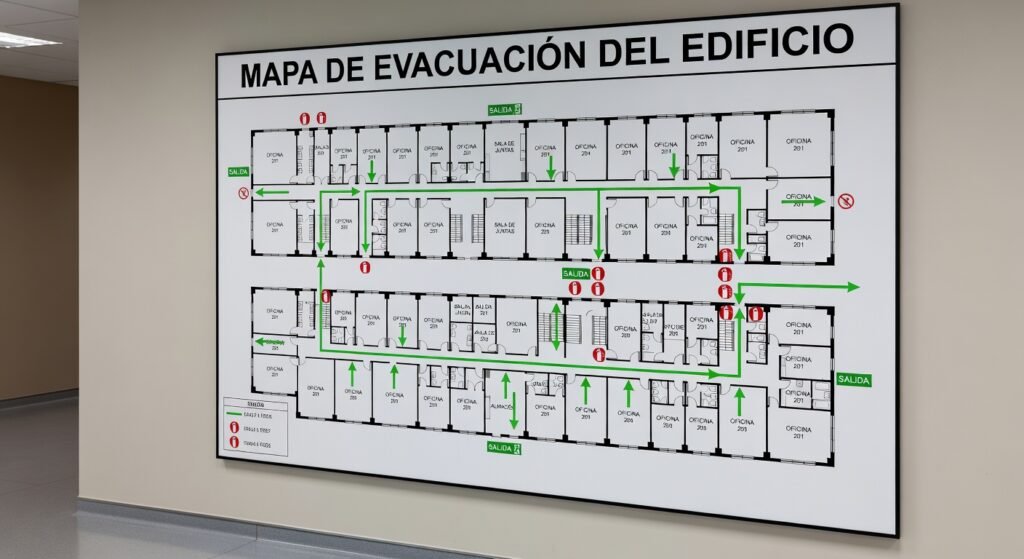 Mapas evacuacion edificios: 7 Estrategias Imprescindibles