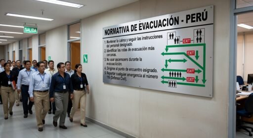 normativa de señalización de evacuación en Perú