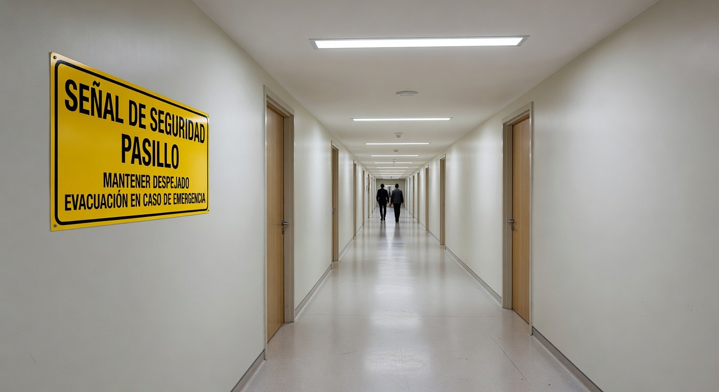 rutas de evacuación en edificios corporativos: Concepto visual