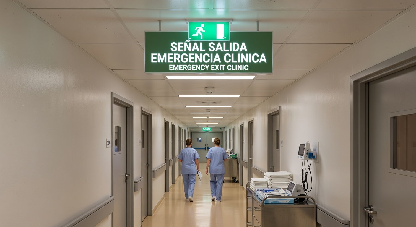 señales de emergencia en clínicas: Concepto visual