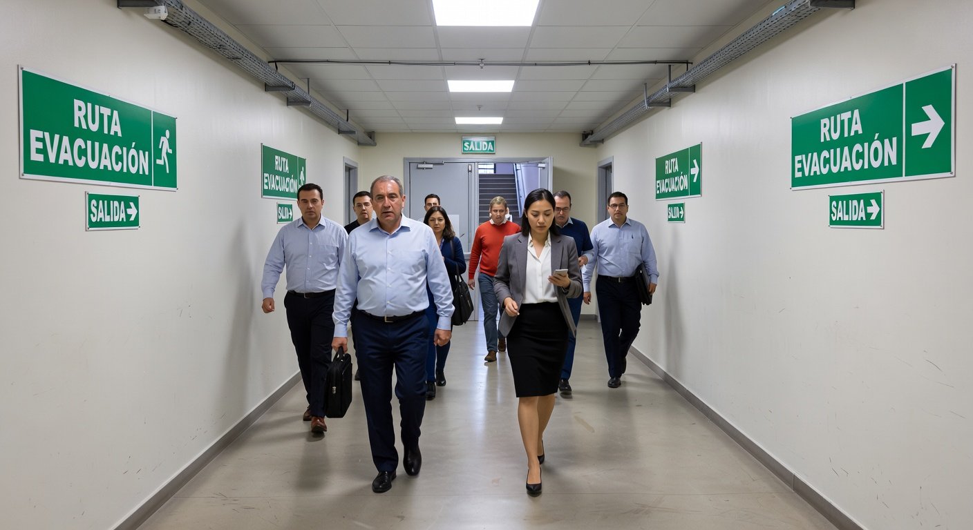 señales de emergencia en oficinas: Concepto visual