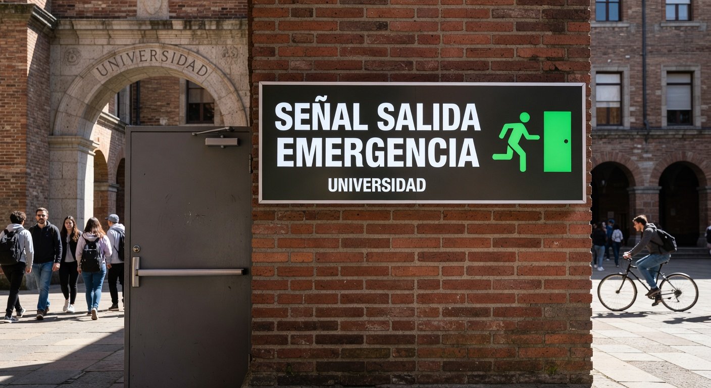 señales de emergencia en universidades: Concepto visual