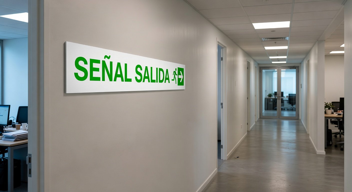 señales de evacuación en oficinas: Concepto visual
