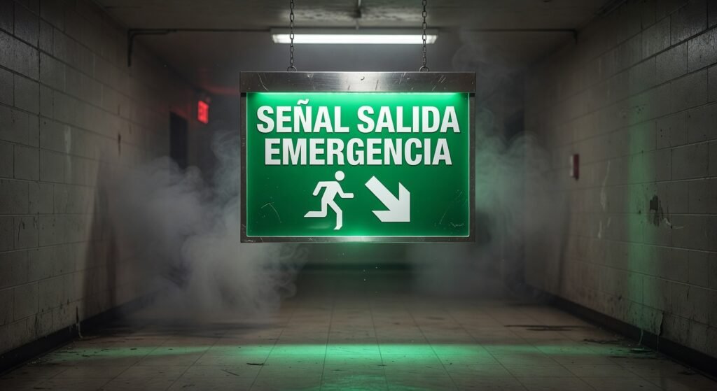 IMAGEN: señales de salida de emergencia para una evacuación segura
