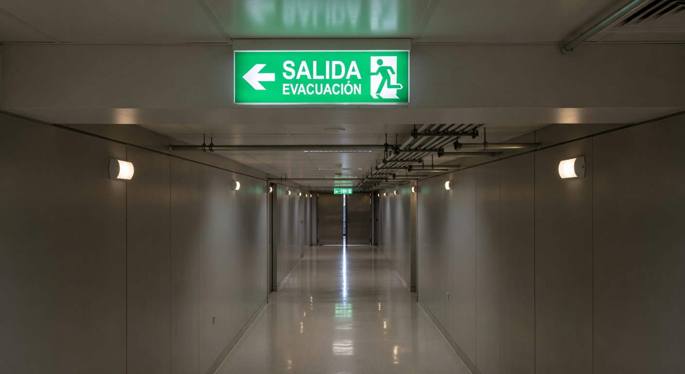 señalización de emergencia en edificios: Concepto visual