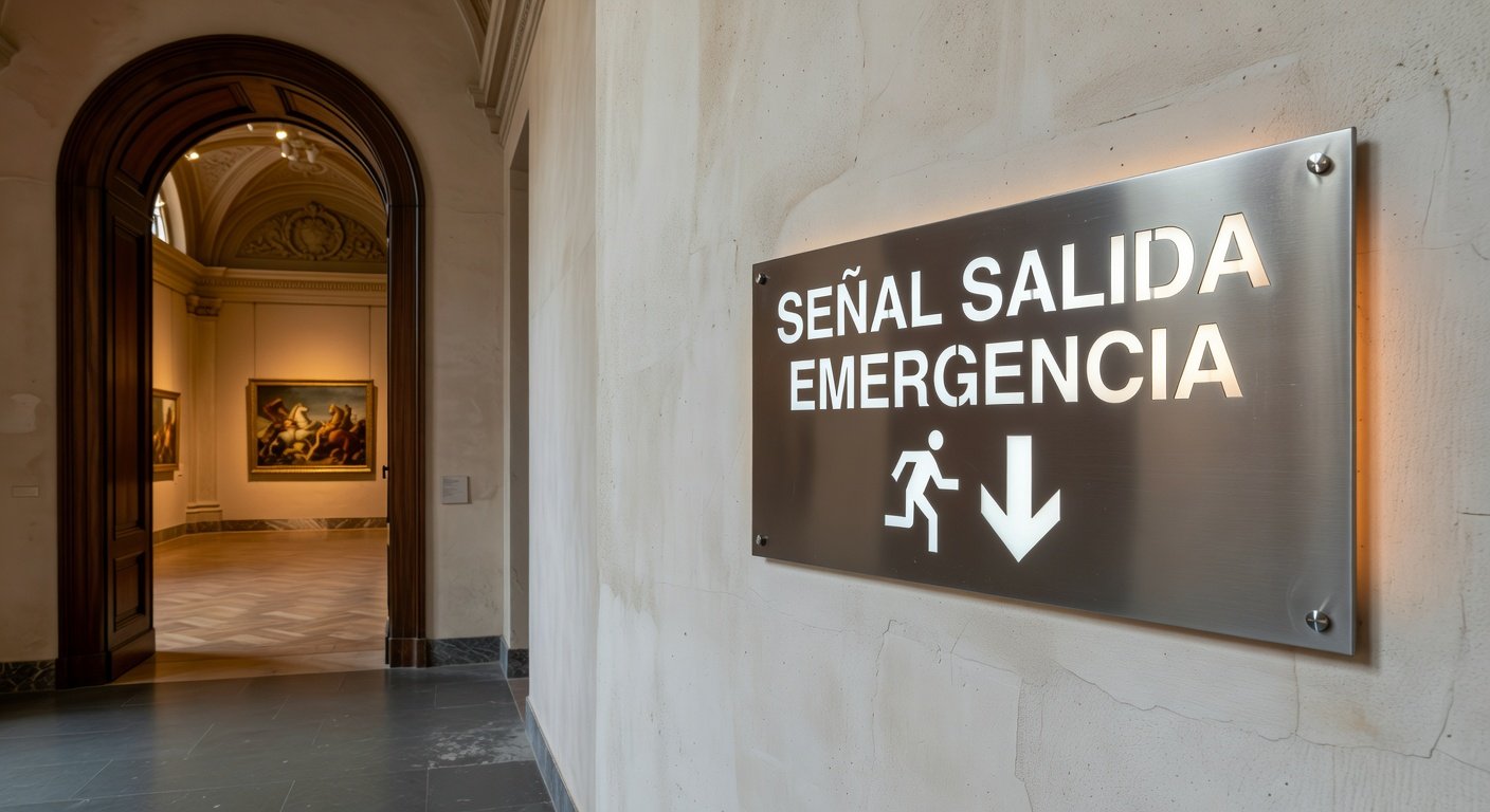 señalización de evacuación en edificios históricos: Concepto visual