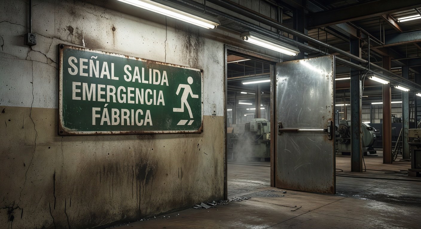 señalización de evacuación en fábricas: Concepto visual
