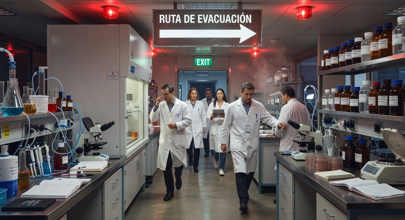 señalización de evacuación en laboratorios: Imagen principal