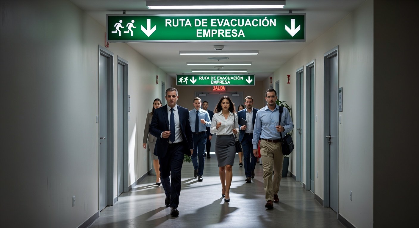 señalización de salida de emergencia en empresas: Concepto visual