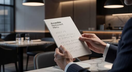 Cartas accesibles c/braille obligatorio en de restaurantes
