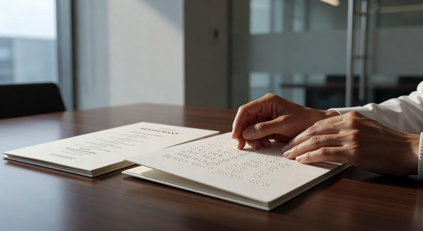 Cartas de restaurantes en sistema braille obligatorio