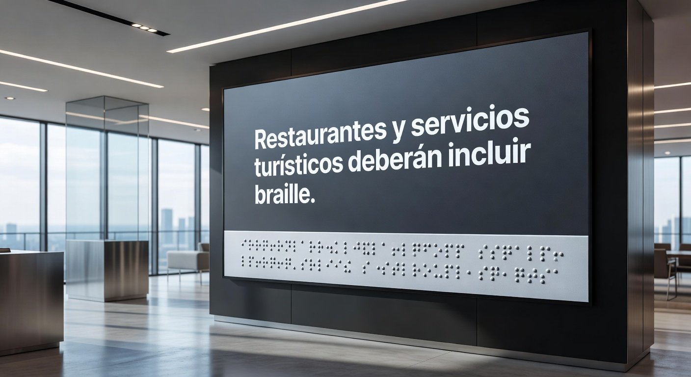 Restaurantes y servicios turísticos deberán incluir braille: Imagen principal