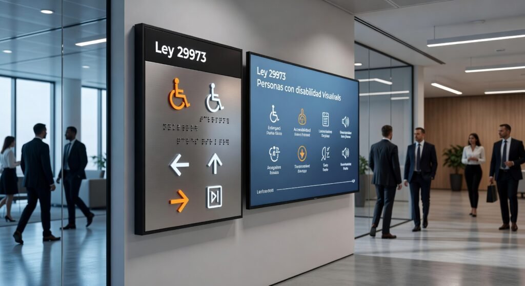 Señalización accesible para personas c/discapacidad Ley29973 1 Señalización accesible para personas c/discapacidad Ley29973