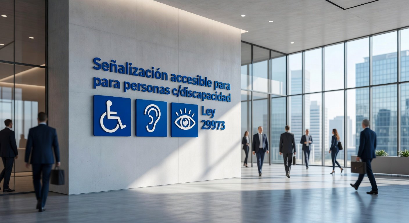 Señalización accesible para personas c/discapacidad Ley29973: Imagen principal