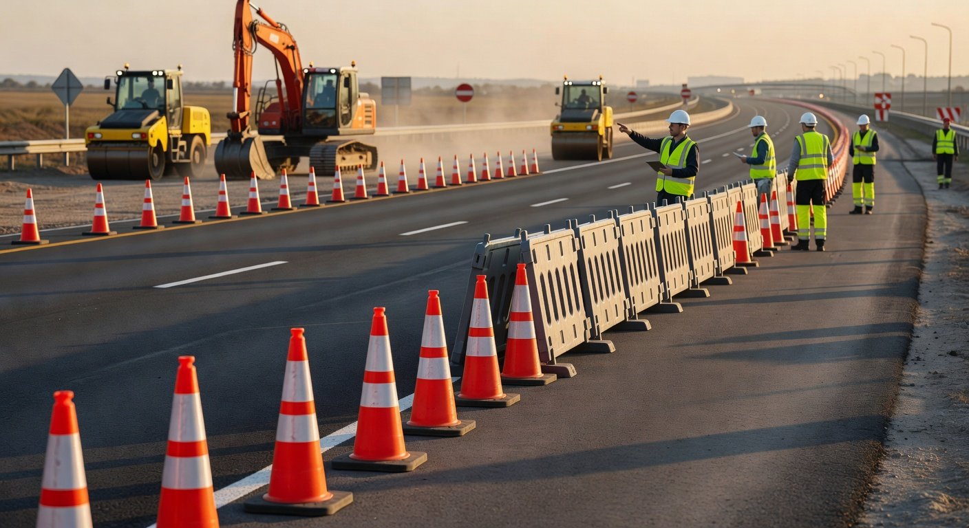 Cómo implementar conos y barreras en proyectos viales 2026: Imagen principal
