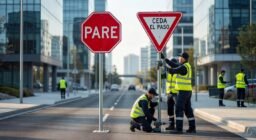 Instalación de señales PARE y CEDA EL PASO