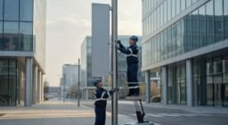 Instalación de señales verticales en zonas urbanas