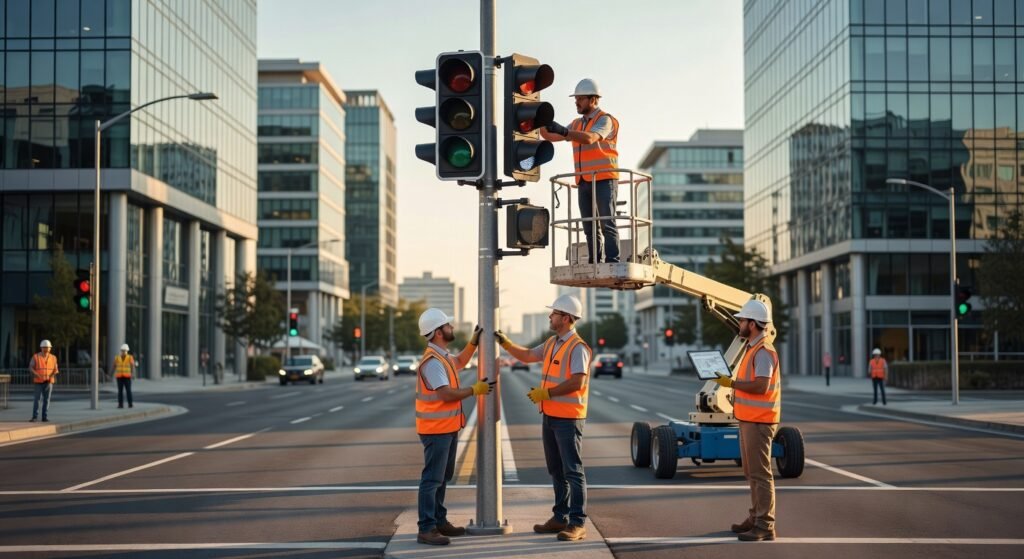 Instalación de semáforos en intersecciones