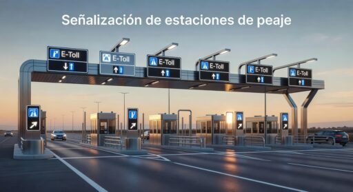 Señalización de estaciones de peaje