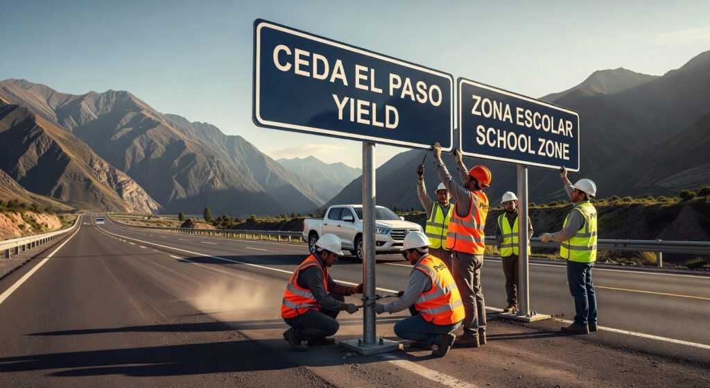 Señalización vial bilingüe en Perú
