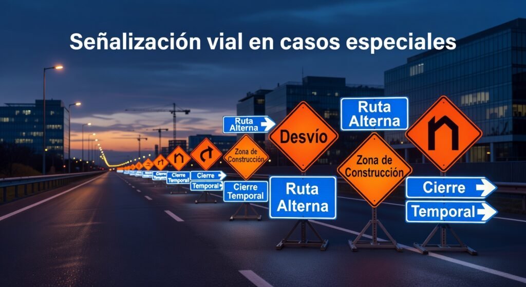 Señalización vial en casos especiales